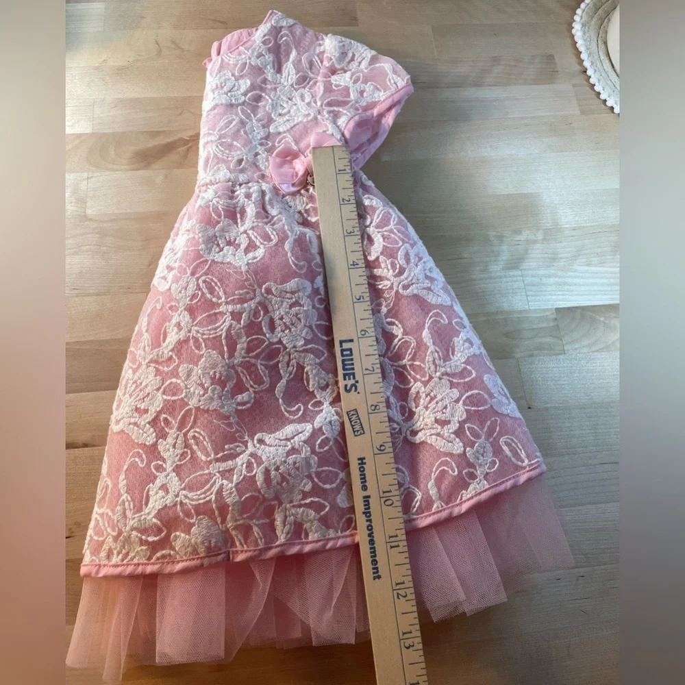 Mayoral Pink and White Floral Lace Dress